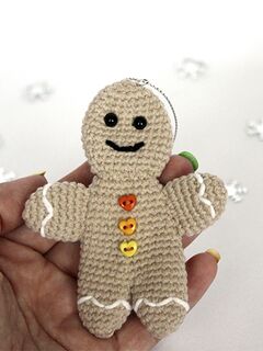 Мастер-класс Пряничный человек крючком, изображение 5