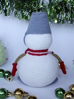 Мастер-класс Снеговик крючком, изображение 5