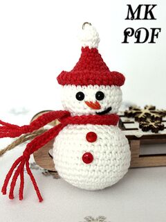 Мастер-класс Снеговик крючком