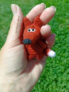 Лисёнок брелок, Схема вязания, МК крючок, изображение 4