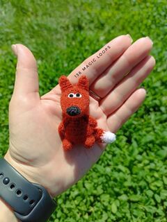 Лисёнок брелок, Схема вязания, МК крючок, изображение 2