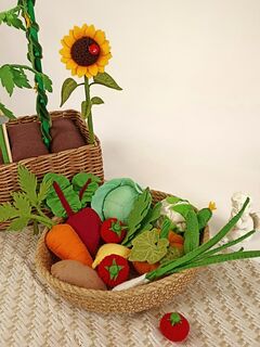 Игра Огрод: овощи на грядках в корзине, изображение 2