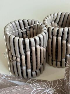 Кольцо сервировочное для салфеток плетеное из бумажной лозы, изображение 2