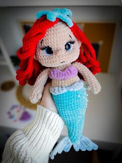 Вязаная игрушка русалочка, изображение 2