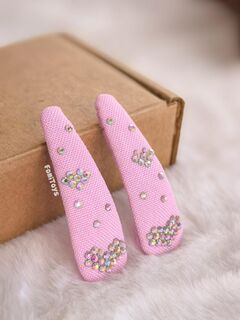 Розовая заколка со стразами 5 см ручной работы | FomiToys | Набор 2 шт | Детские и взрослые аксессуары, Вариации товаров: 4, изображение 5