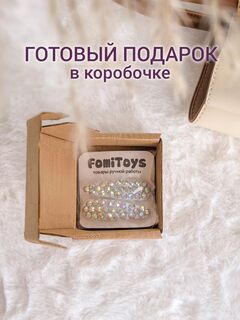 Белая заколка со стразами 5 см ручной работы | FomiToys | Набор 2 шт | Детские и взрослые аксессуары, Вариации товаров: 6, изображение 3