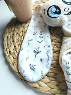 Игрушка для сна зайка для новорожденных 36 см, гипоаллергенная бежевая, подарок, Вариации товаров: 3, изображение 6