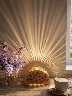 Ночник с лучиками тенями , настольный, изображение 3