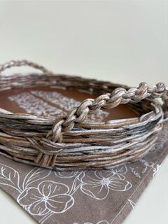 Поднос плетеный из бумажной лозы, изображение 3