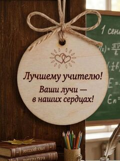Подарок учителю или воспитателю. Ночник с лучиками с биркой в подарок, изображение 3