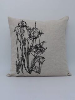 Наволочка декоративная с вышивкой Ирисы, изображение 4