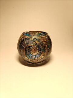 Подсвечник с ручной витражной росписью, изображение 5