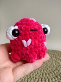 мягкая игрушка лягушка ручной работы / брелок лягушка, Вариации товаров: 3, Основной цвет: Фуксия, изображение 5