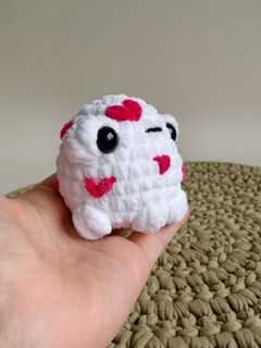 мягкая игрушка лягушка ручной работы / брелок лягушка, Вариации товаров: 3, Основной цвет: Белый, изображение 5