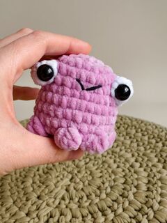 мягкая игрушка лягушка ручной работы / брелок лягушка, Вариации товаров: 3, Основной цвет: Сиреневый, изображение 2
