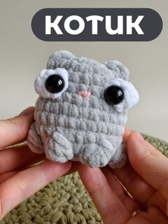 мягкая игрушка котенок ручной работы / брелок котенок, Вариации товаров: 3, Основной цвет: Светло-серый