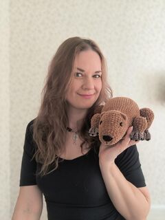 Бобр вязаная игрушка