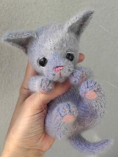 МК спицами "Котик Юлик (Кошечка Юлька)"Автор Ирина кочетова, изображение 2
