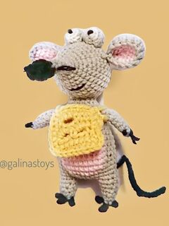 Вязаная игрушка Мышонок, изображение 3