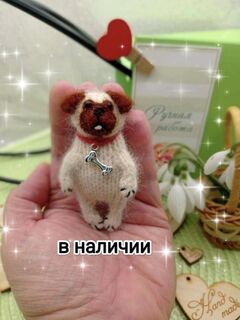 Такса Собака Корги Мопс Игрушка вязаная Брелок Сувенир, изображение 3