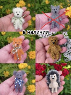 Игрушки вязаные 5-6 см в коробочке из-под конфет, изображение 3