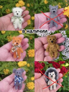 Игрушки вязаные 5-6 см в коробочке из-под конфет, изображение 3