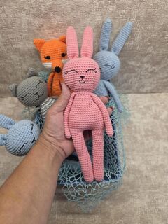 Зайка игрушка из хлопка для малышей, изображение 3