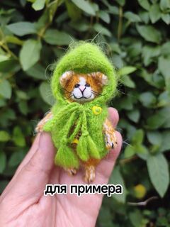 Кот Котик Кошка Кошечка Игрушка вязаная Брелок Сувенир, изображение 3