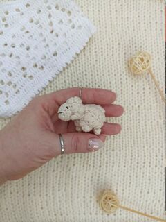 МК Овечка мини крючком