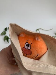 Кот в мешке, плюшевый сувенир, Основной цвет: Оранжевый, изображение 4