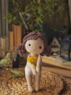 Схема вязания крючком куколка в комбинезоне, амигуруми кукла в одежде  описание вязания куколки, изображение 2