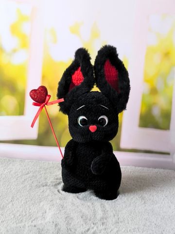 Игрушка мягкая вязанная кролик Максик, изображение 10
