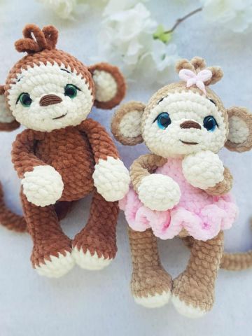 Мастер-класс "Обезьянки" вязание крючком автор Chirka_toys, изображение 4
