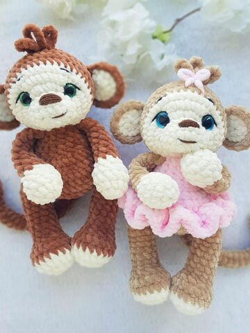 Мастер-класс "Обезьянки" вязание крючком автор Chirka_toys, изображение 4