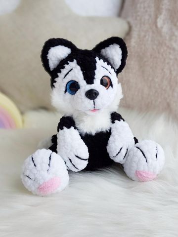 Мастер-класс "Хаски" вязание крючком автор Chirka_toys