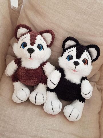 Мастер-класс "Хаски" вязание крючком автор Chirka_toys, изображение 4