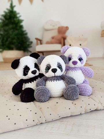 Мастер-класс "Пандочка" вязание крючком автор Chirka_toys