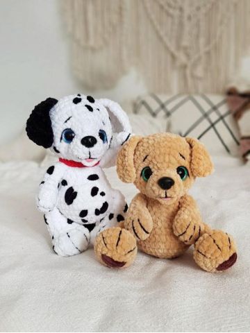 Мастер-класс "Далматинец и Лабрадор" вязание крючком автор Chirka_toys