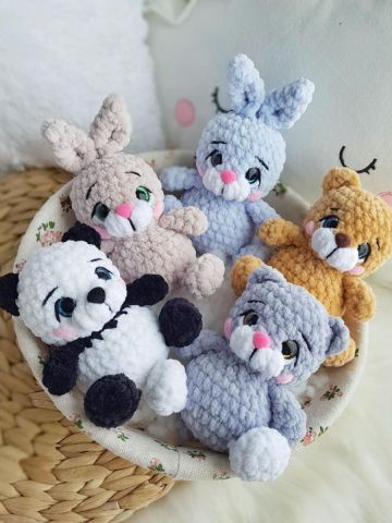 Мастер-класс «Мишка, Зайчик, Котик» из серии МК Крошки-Горошки, вязание крючком автор Chirka_toys, изображение 4