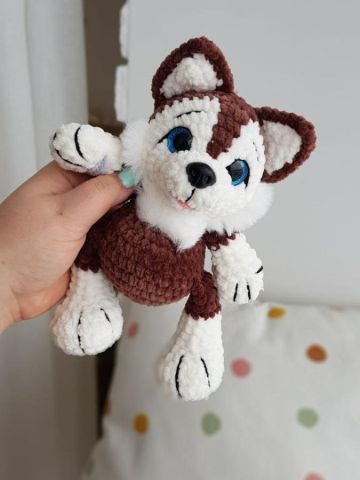 Мастер-класс "Хаски" вязание крючком автор Chirka_toys, изображение 5