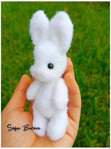 Мастер-класс МИНИ-ЗАЙКА спицами | PDF описание | Вязаная игрушка спицами