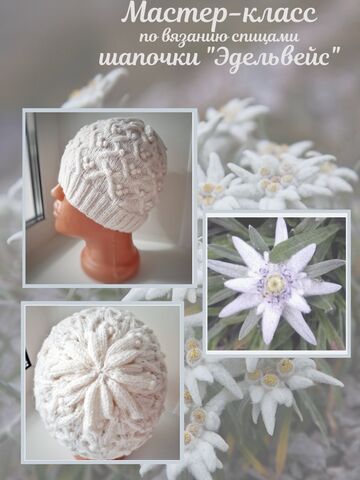 Мастер-класс: шапка спицами Эдельвейс