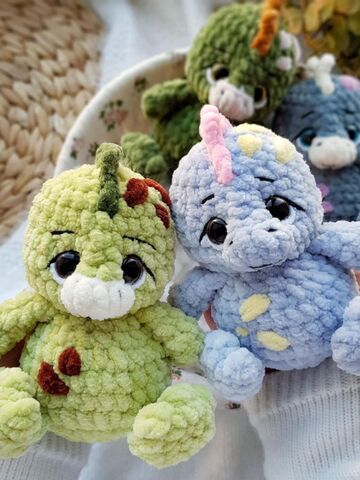 Мастер-класс «Мини Дино» из серии МК Крошки-Горошки, вязание крючком автор Chirka_toys, изображение 2