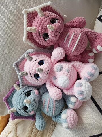 Мастер-класс "Дракоши и Динозаврики" вязание крючком автор Chirka_toys, изображение 7