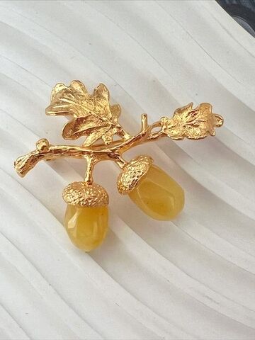 Брошь с янтарем Дубок, изображение 4