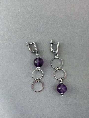 Серьги с аметистом, изображение 2
