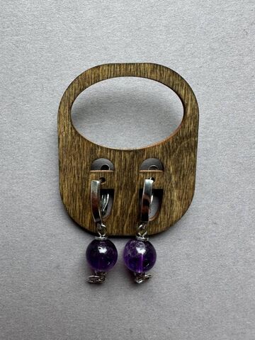 Серьги с аметистом