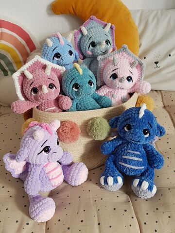 Мастер-класс "Дракоши и Динозаврики" вязание крючком автор Chirka_toys