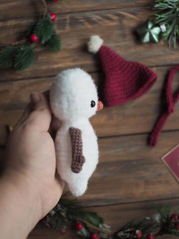 Мастер-класс снеговик Фрости амигуруми схема вязания, изображение 10