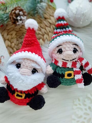 Мастер-класс «Санта и Гномик» из серии МК Крошки-Горошки, вязание крючком автор Chirka_toys, изображение 2